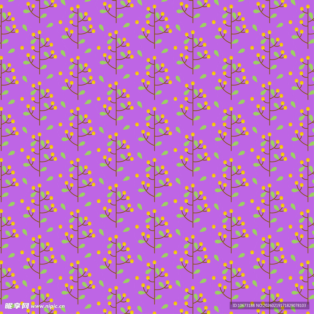 紫色花卉图案背景纹理