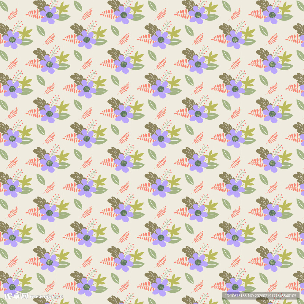 清新花卉图案背景