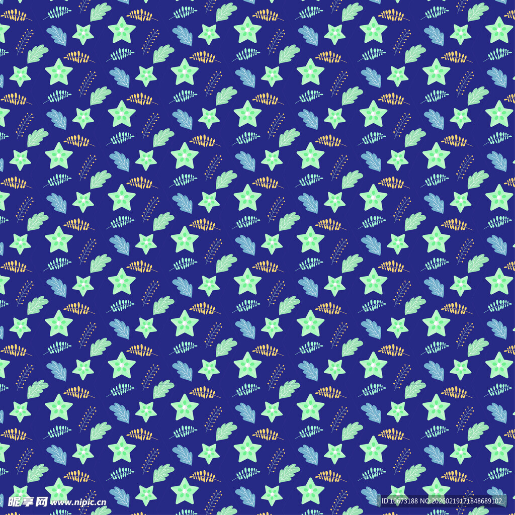 蓝色星星图案背景纹理