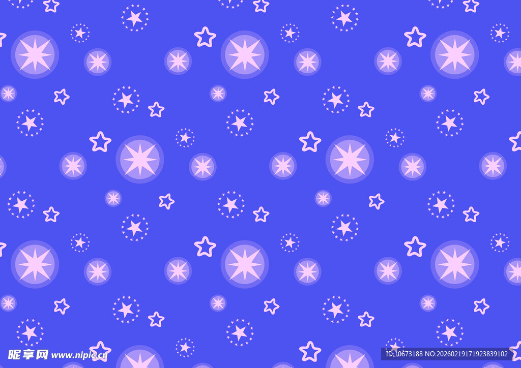 蓝色雪花背景图案