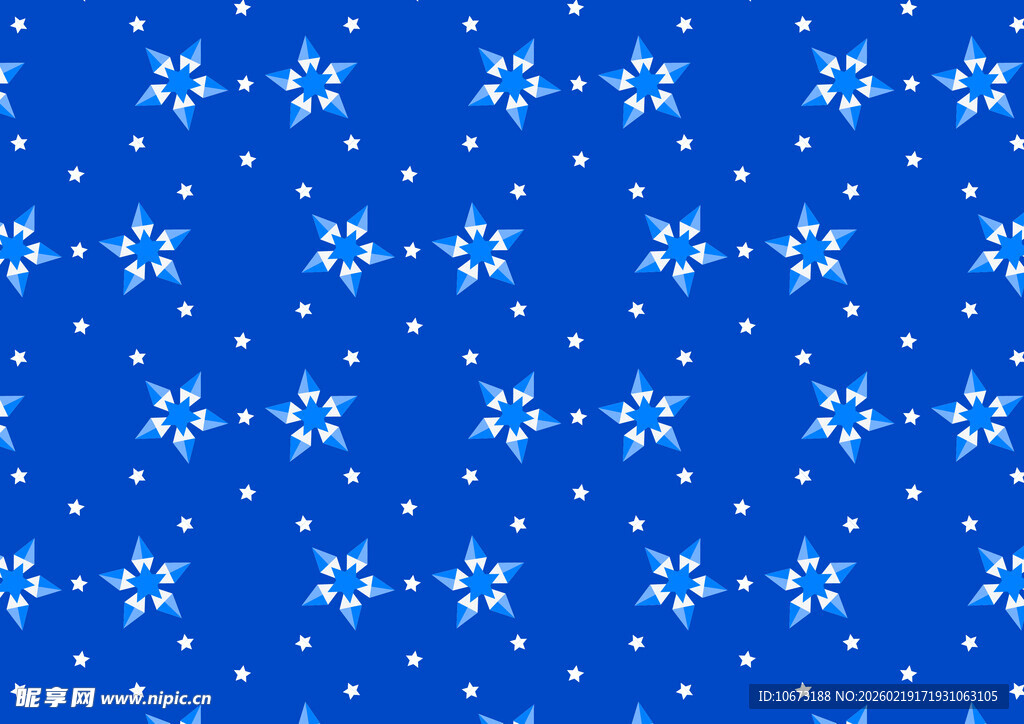 蓝色雪花图案背景纹理