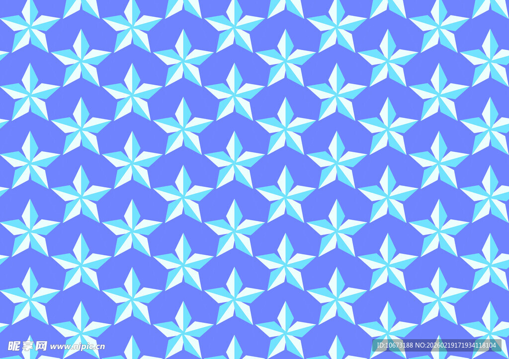 蓝色雪花图案背景纹理
