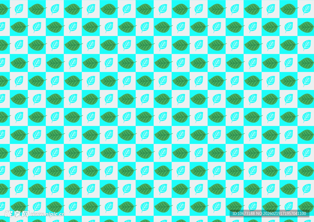 清新绿白几何图案背景