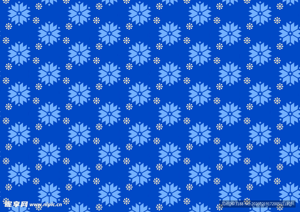 蓝色雪花图案背景纹理