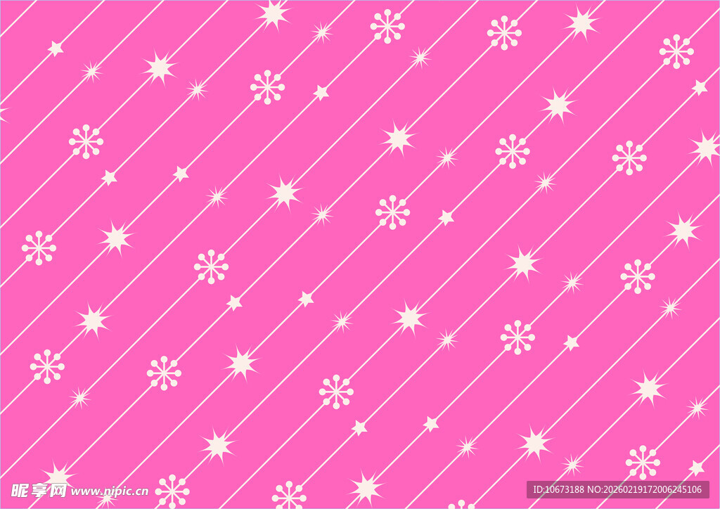 粉色雪花条纹背景图案