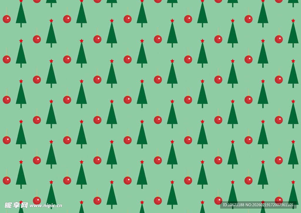 绿色背景圣诞树图案纹理
