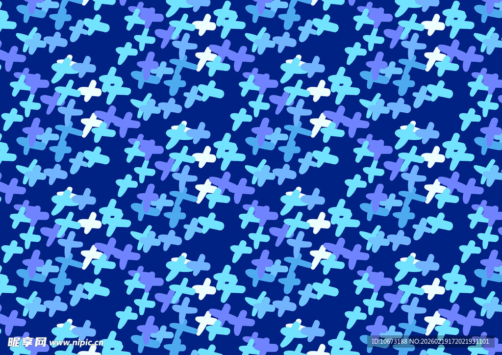 蓝色碎花图案背景