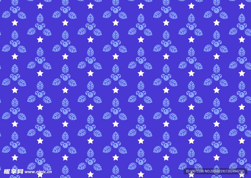 蓝色几何图案无缝背景图