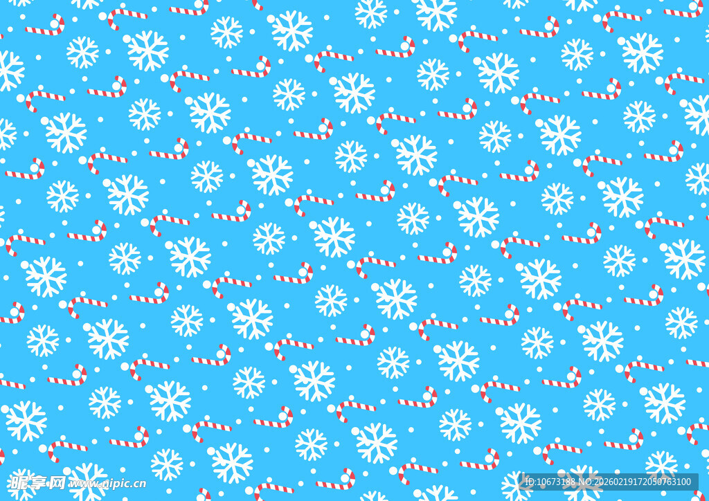 蓝色雪花图案背景