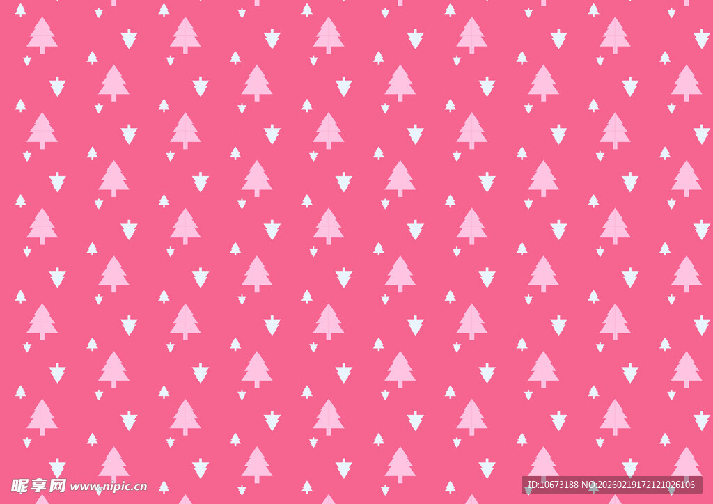 粉色圣诞树图案背景图