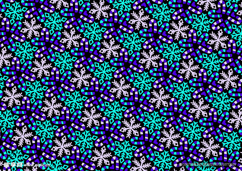 蓝绿相间抽象花纹图案