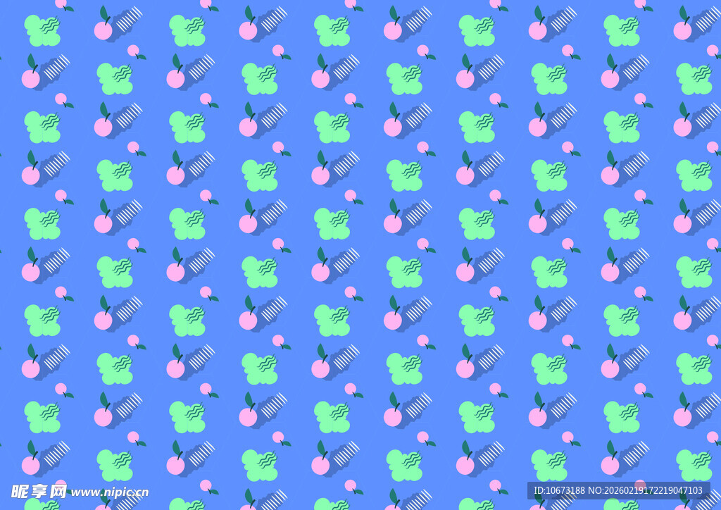 蓝绿渐变几何图案背景