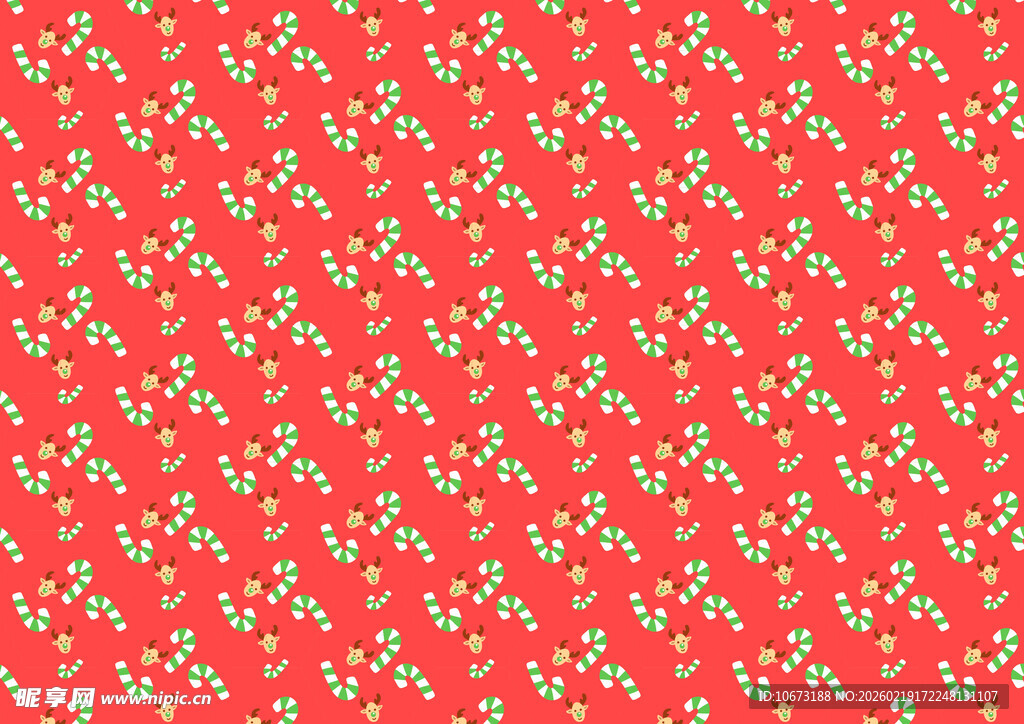 红色繁花底纹图案