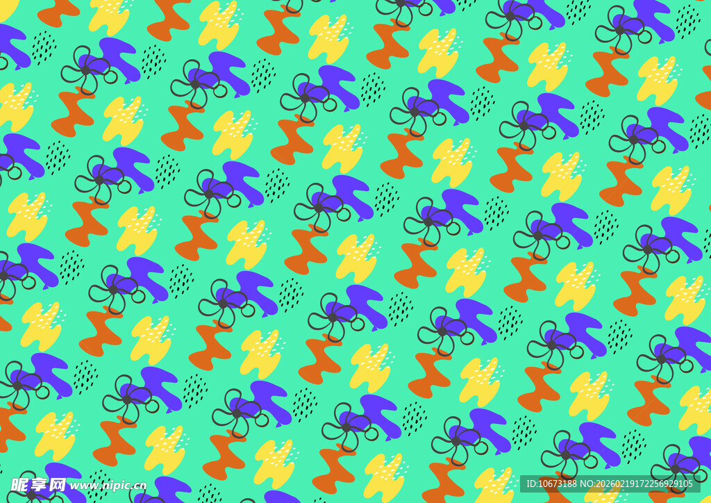 多彩动物图案背景