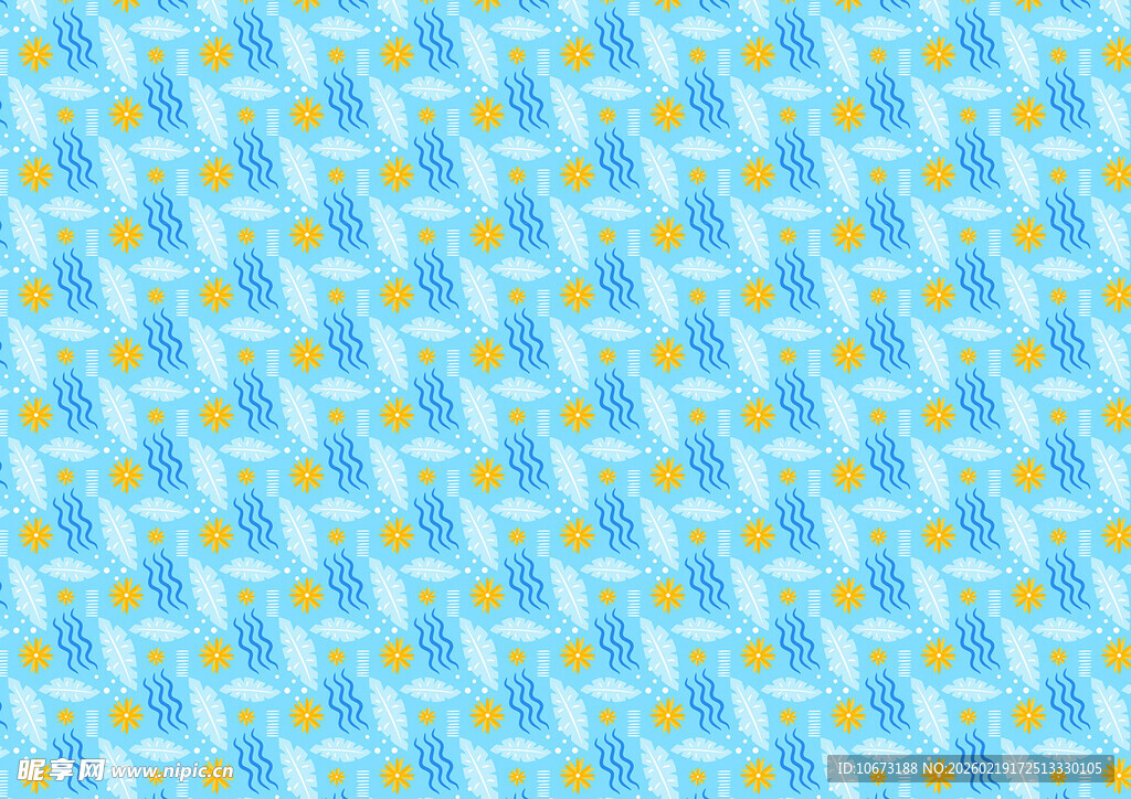 蓝色卡通图案背景纹理