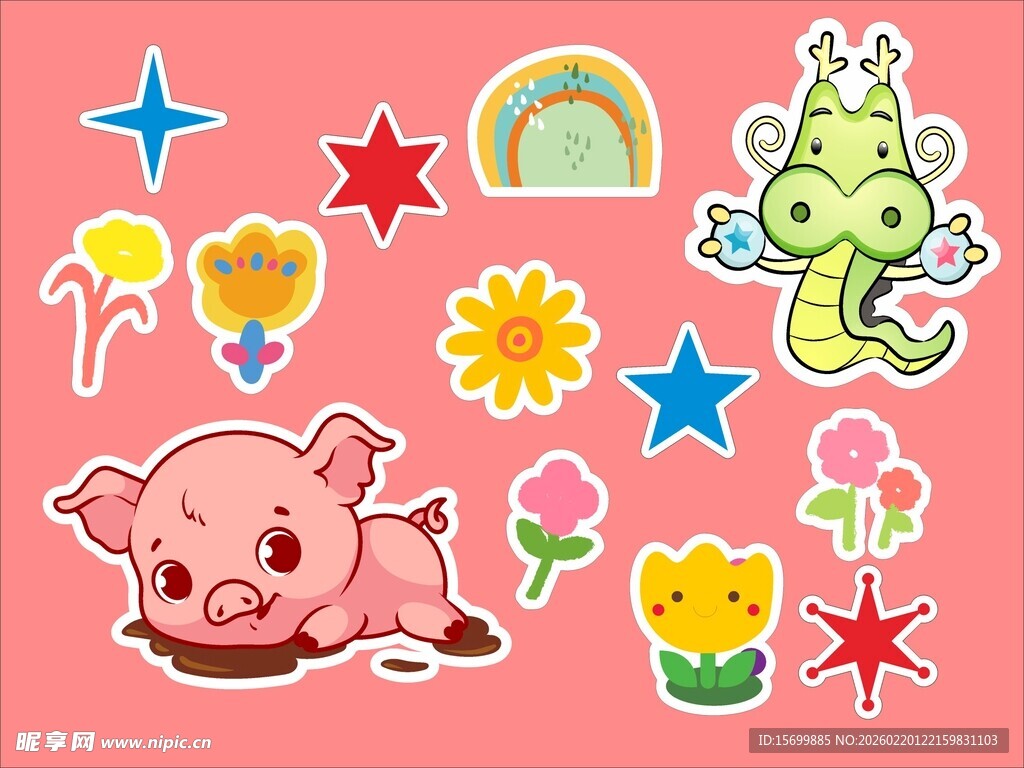 可爱卡通贴纸集合