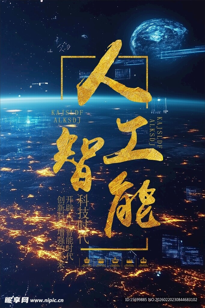 人工智能科技夜景图