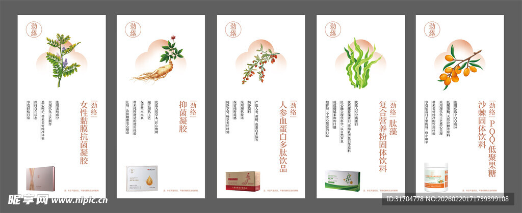 草药图片文字排版展示产品信息海