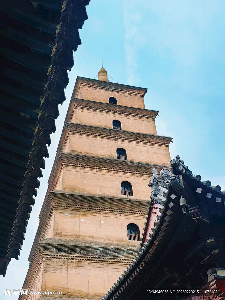 西安大雁塔古建筑景致