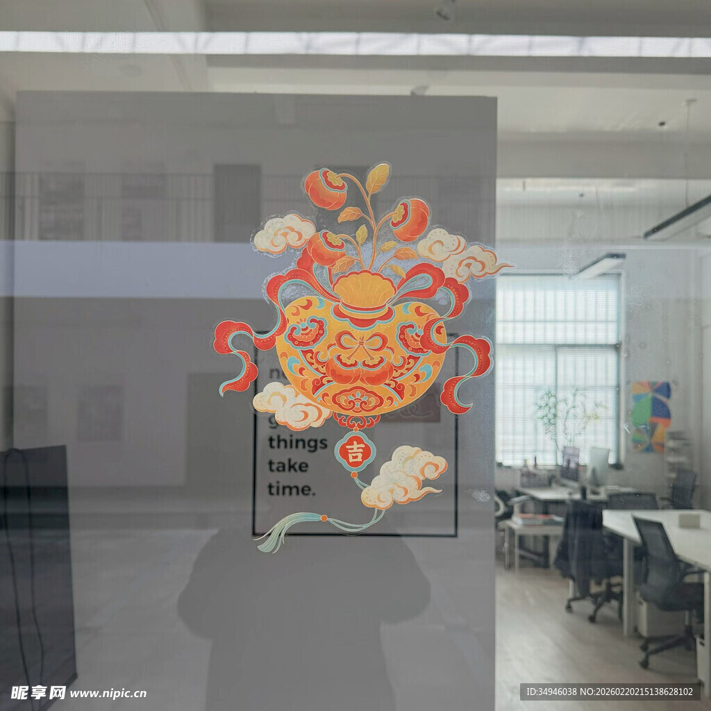 中式艺术墙饰装点办公空间