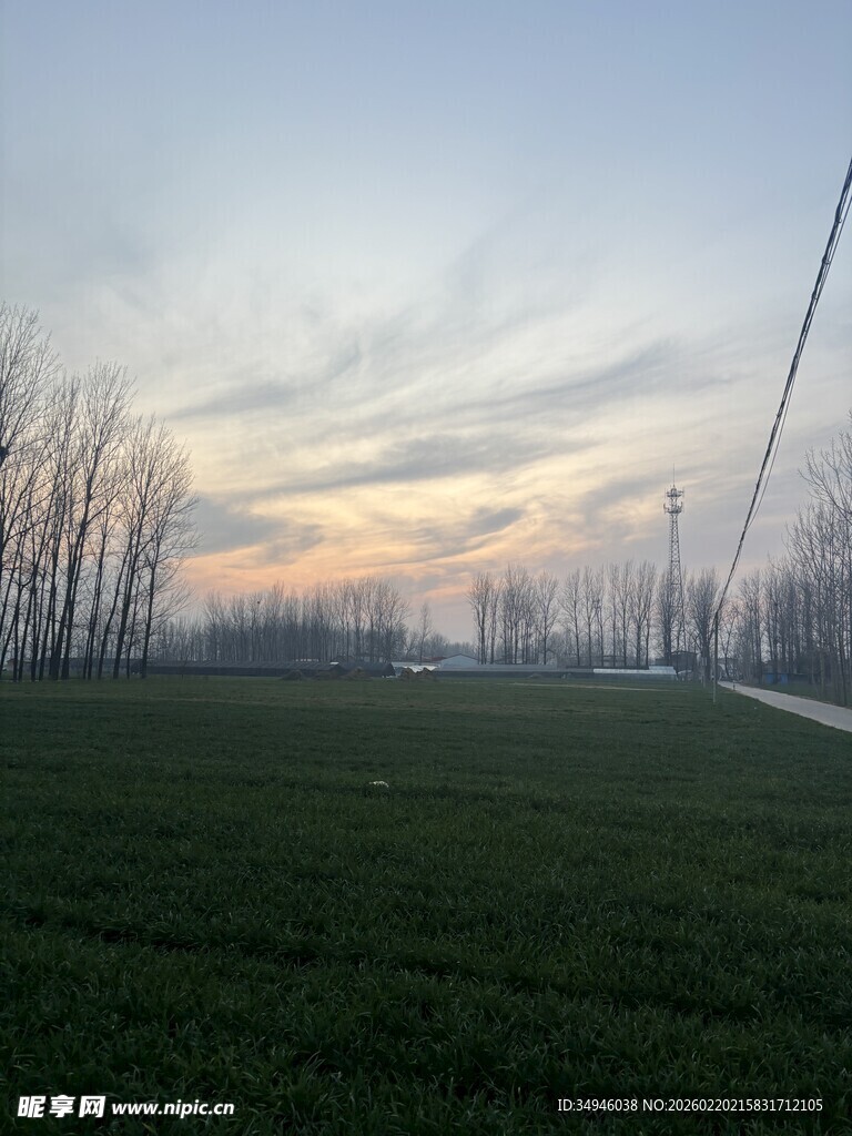 田野暮色乡村美景