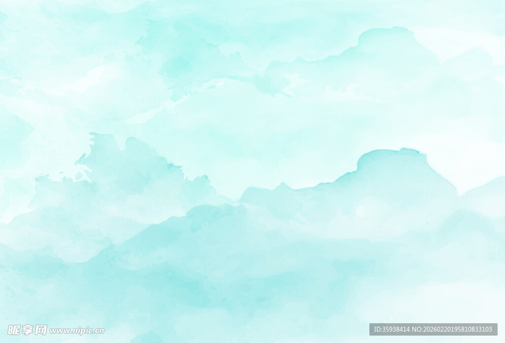 淡蓝水彩背景