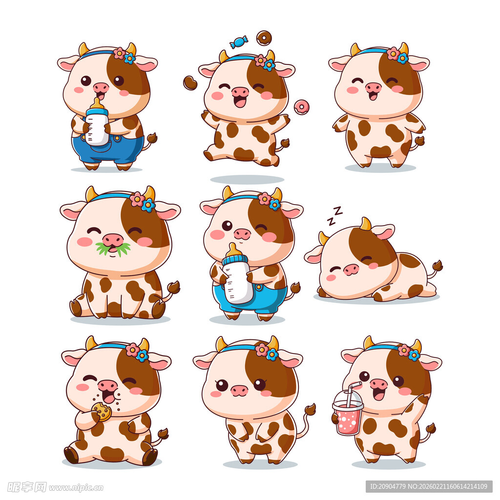 卡通奶牛