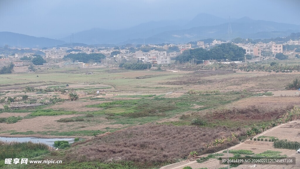 俯瞰广袤多彩田园风光