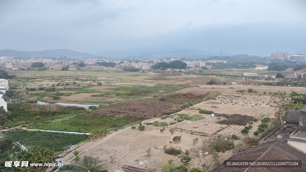 俯瞰广袤农田景观