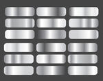 金属质感银色按钮