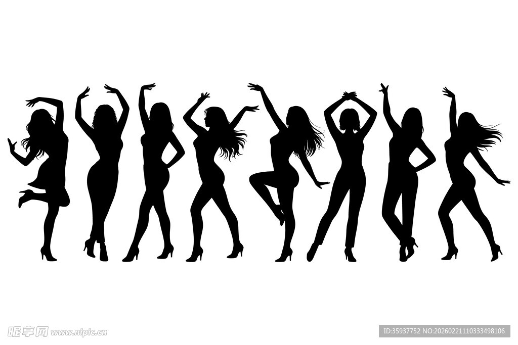 舞动女性剪影