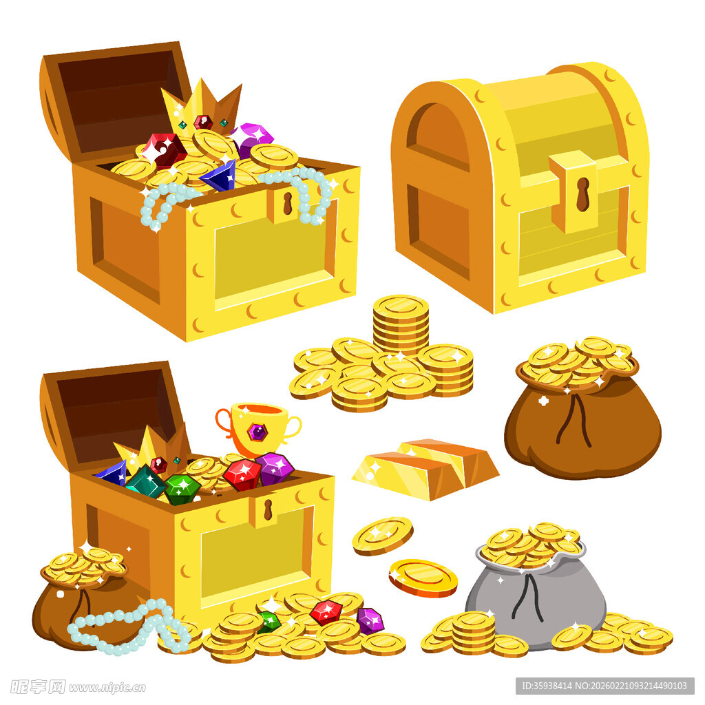 金银财宝宝藏箱