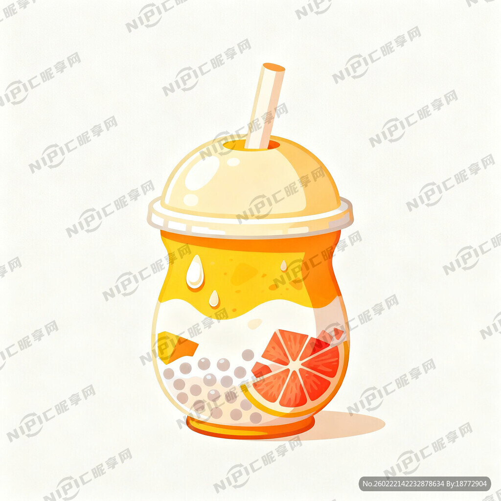 杨枝甘露 U型带盖胖胖杯