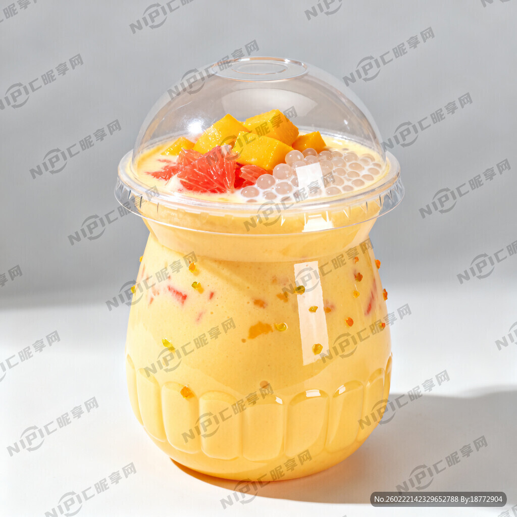 杨枝甘露 U型带盖胖胖杯