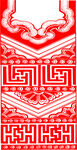 中式传统红色几何花纹图案