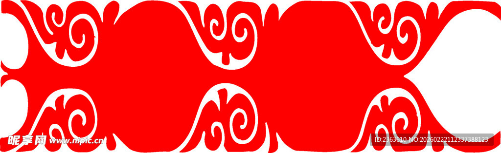 红色中式传统花纹图案