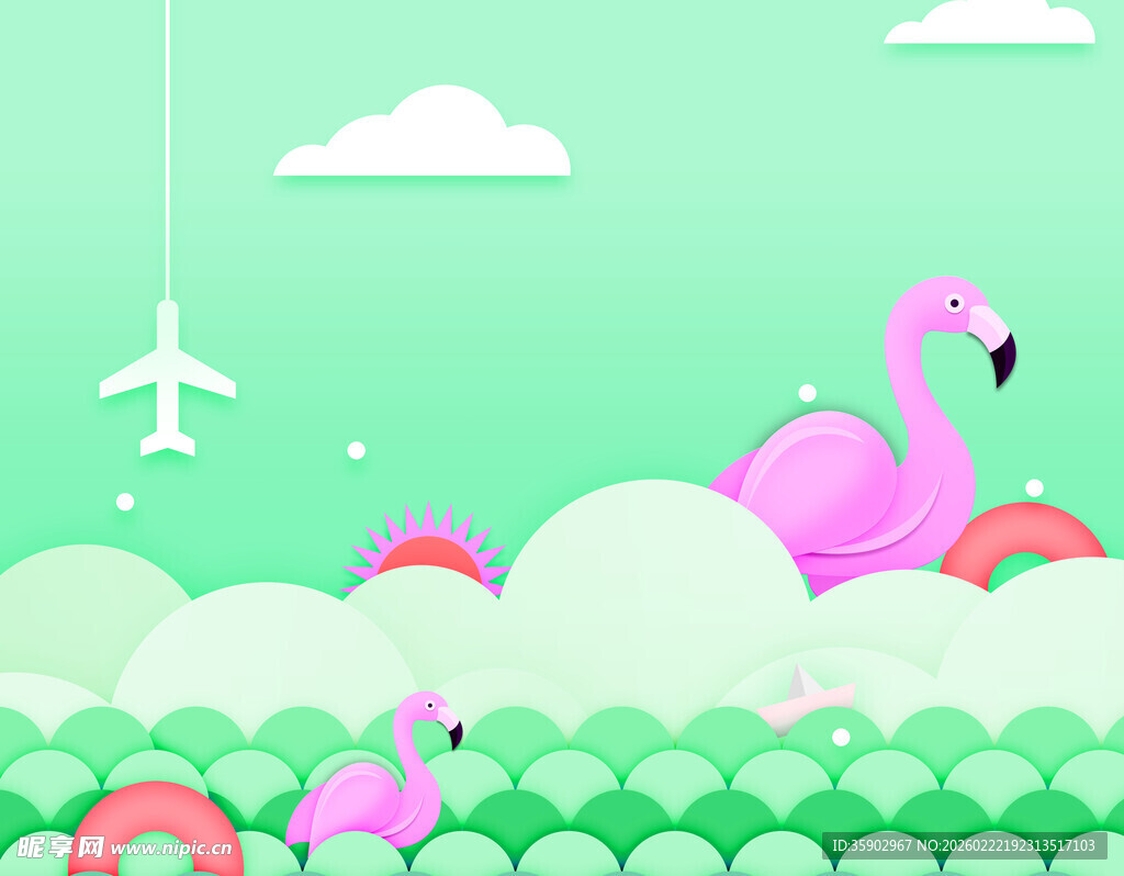 梦幻火烈鸟的云端田园世界