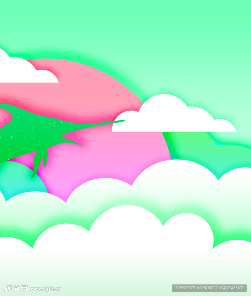 梦幻云端的绚丽日出景象