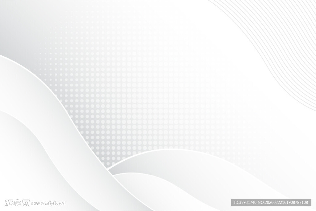 白色简约波浪背景