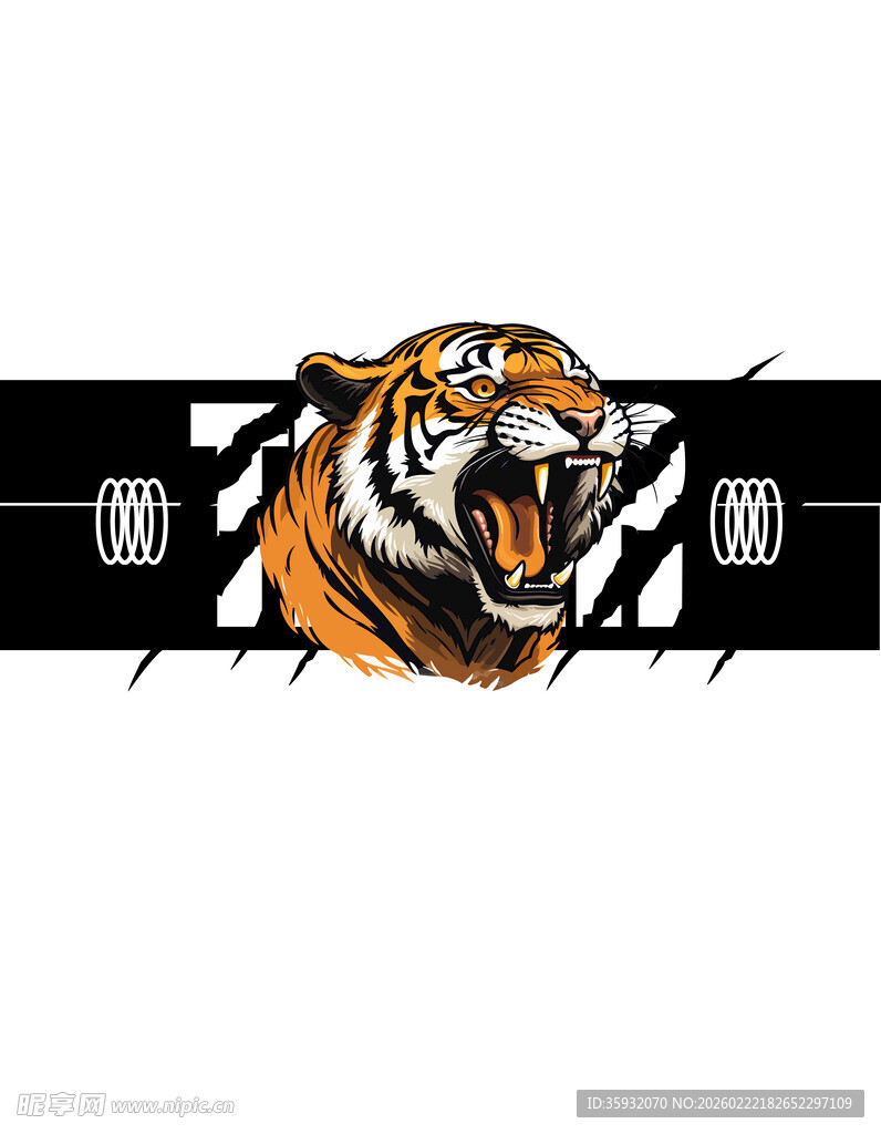 猛虎图案