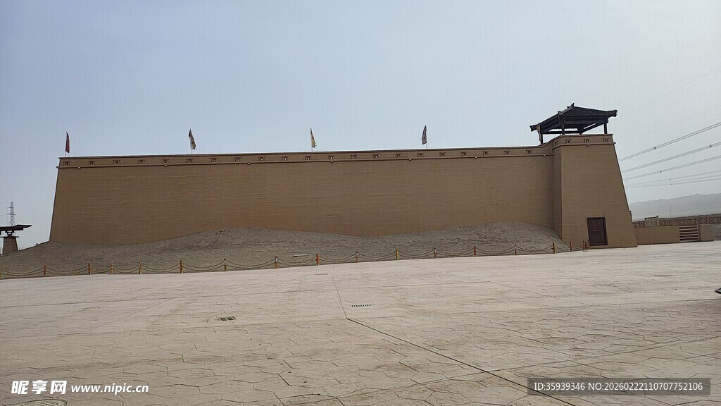 古老城墙建筑景观 悬泉置