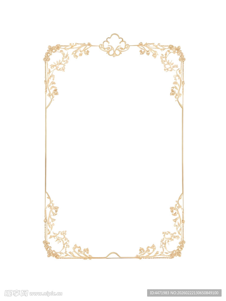 金色精致边框装饰图案