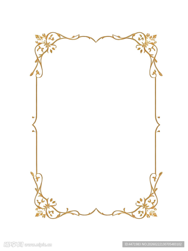 金色精美装饰边框