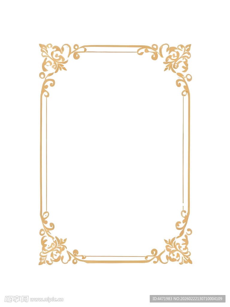 金色华丽装饰边框图案