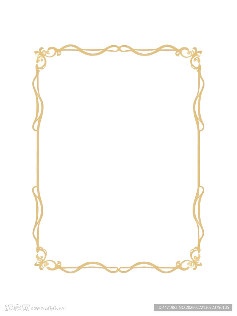 金色优雅装饰边框图案