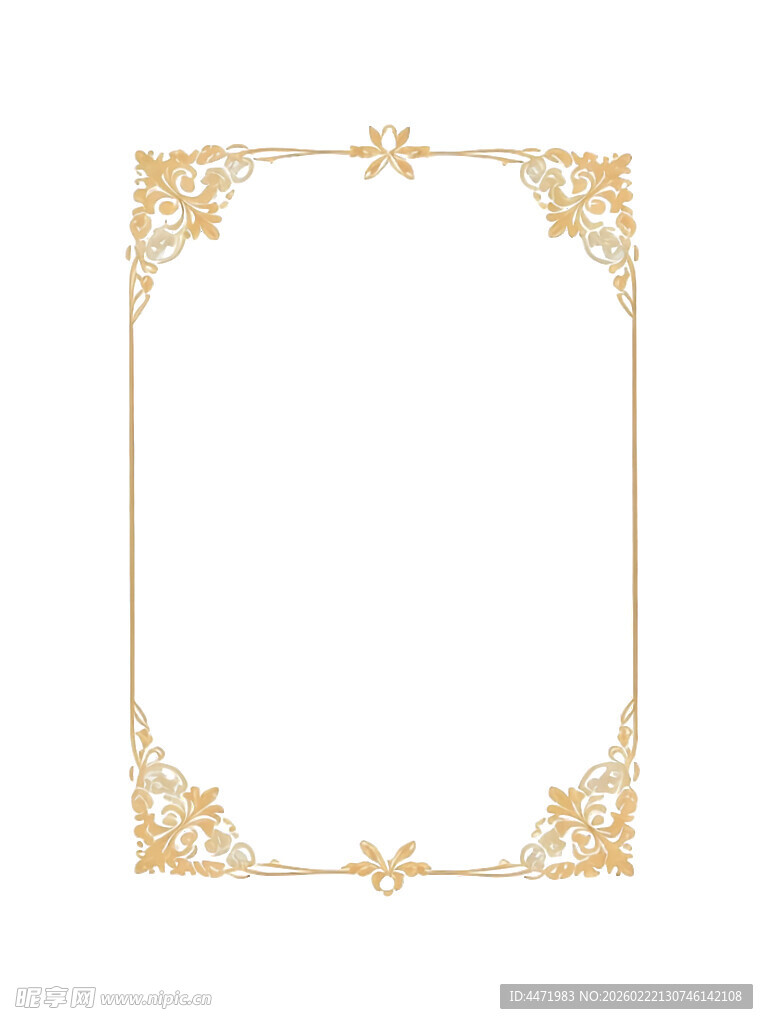 金色华丽装饰边框图案