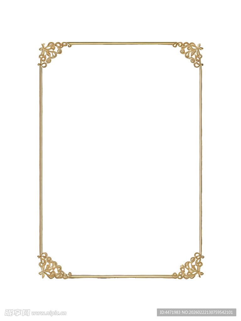 金色复古边框装饰图案