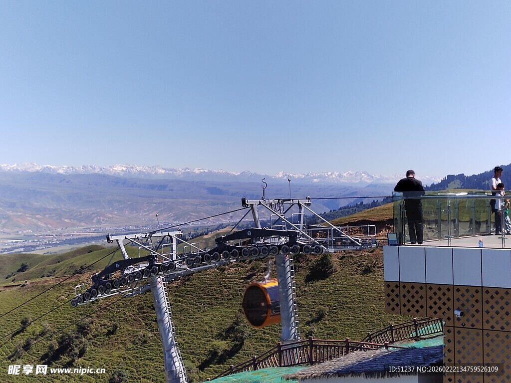 高山缆车观景风光