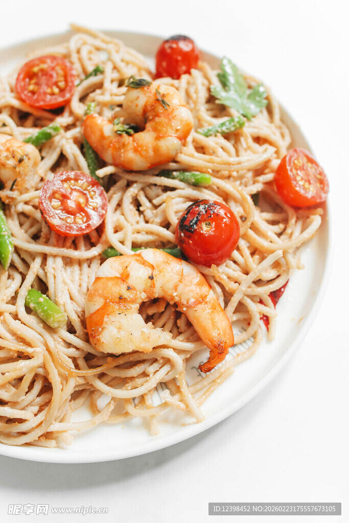 虾仁番茄意面美味呈现