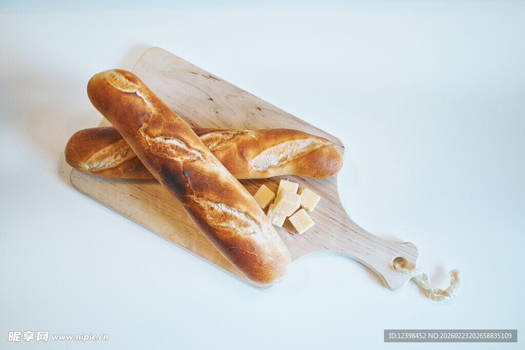 美味法式长棍面包特写